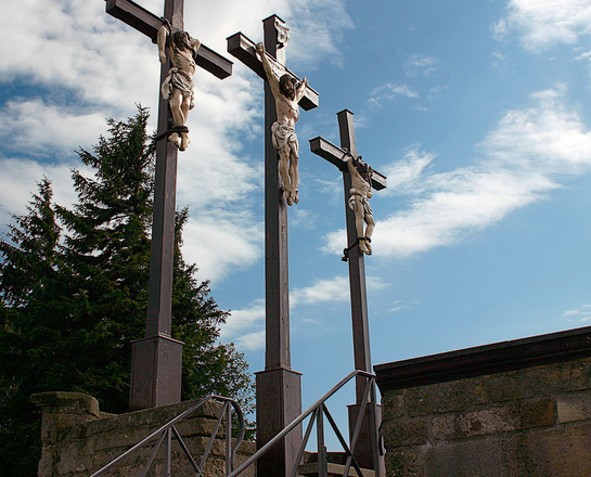 Kreuzigungsgruppe am Kreuzberg in der Rhön Kreuzigungsgruppe am Kreuzberg in der Rhön